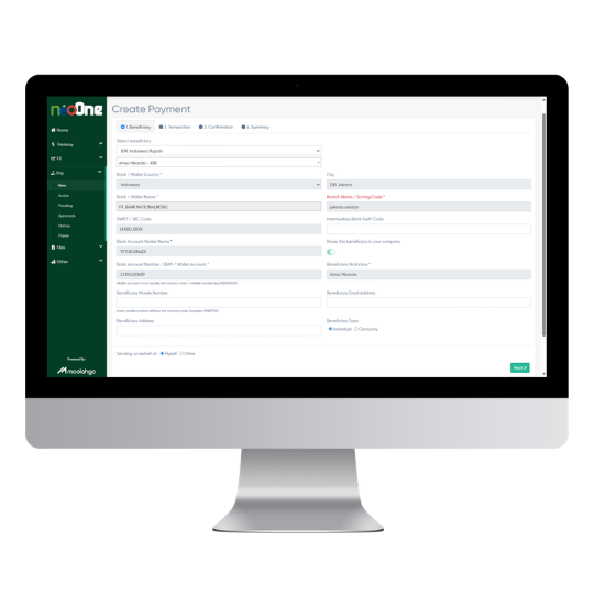 Moolahgo neoOne payment page
